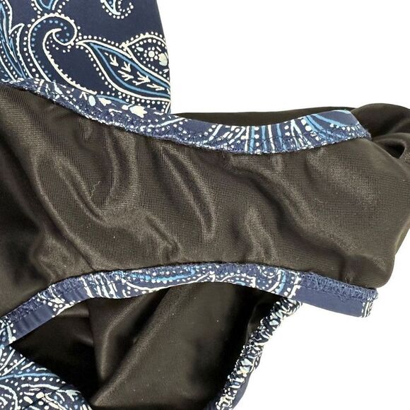 Lands' End Women's Tummy Control Navy Paisley Swimsuit size 10 - Picture 7 of 7